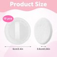 thumbnail image 2 of RUseeN 10 pcs Round Velour Face Makeup Powder Pads, 2.36 Inch Soft Face Compact Setting Powder Puff, Powder Puff Pads with Ribbon, Puff Pads for Loose Powder, White, 2 of 7