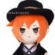 thumbnail image 2 of El gran escritor Stray Dog Osamu Dazai Nakahara Chuuya muñeco de peluche doble ropa negra juguete de dibujos animados extraíble, 2 of 3