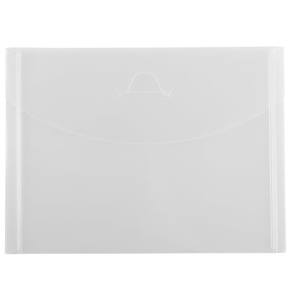JAM Paper Plastic Tuck Flap Envelopes, 5 1/2 x 7.4, 12/Pack, Clear