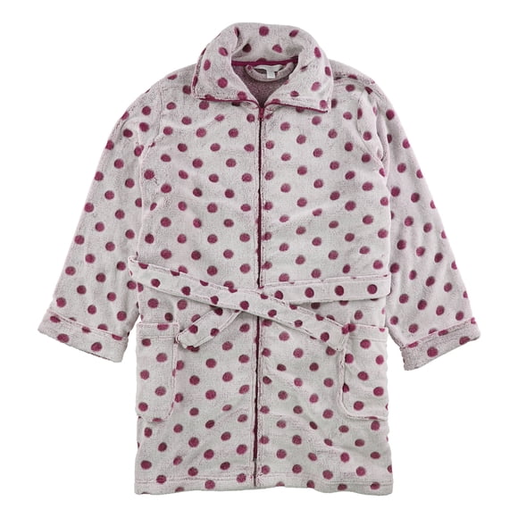Bata corta de lunares Charter Club para mujer rojo XXL