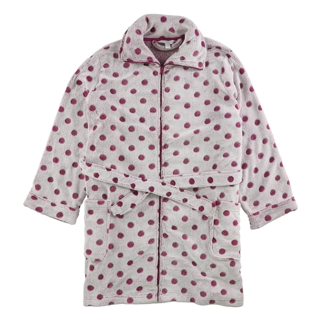 Bata corta de lunares Charter Club para mujer rojo XXL