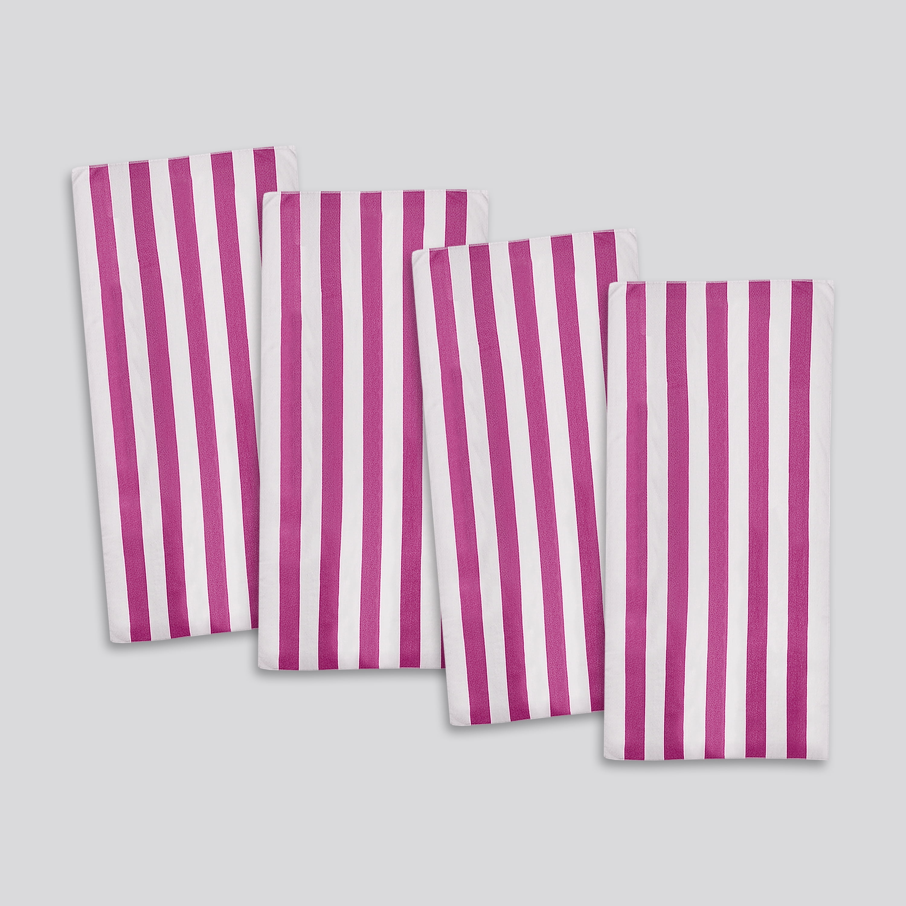 Serviettes de plage décoratives Mainstays Cabana Stripe, lot de 4, couleur lilas