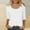 White, variant on Ayolanni Woman Clothes Under $7 3/4 Sleeve White Pullover Solid Blouses T Shirts for Teen Girls XL