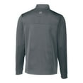 thumbnail image 3 of Men's Cutter & Buck  Gray West Virginia Mountaineers Alumni Logo Traverse Stripe Stretch Quarter-Zip Pullover Top, 3 of 3