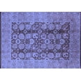 thumbnail image 1 of Ahgly Company Machine Washable Indoor Rectangle Oriental Blue Industrial Area Rugs, 2' x 3', 1 of 4