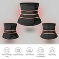 thumbnail image 4 of QRIC Women Waist Trainer Belt With Triple Straps Hook Closure Tummy Control Shapewear Waist Cincher Sauna Sweat Girdle for Women Weight Loss, 4 of 7