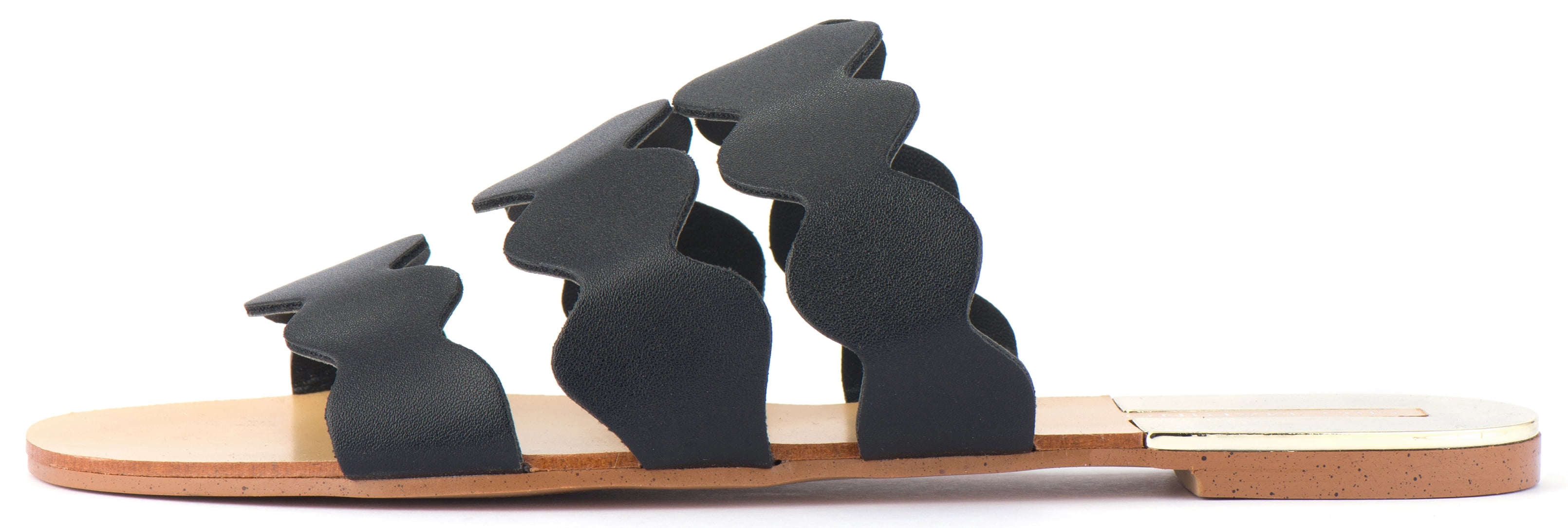 Mio Marino Frillscalloped Slide Sandals for Women