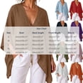 thumbnail image 4 of VBVC Women's Cotton Linen V Neck Tie Front Tunic, Ladies' Loose Batwing Sleeve Blouse, Casual Asymmetrical Vacation Top For Women, Coffee , S-2XL, 4 of 10