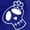 CARTOON SKULL, ROYAL BLUE, variant on Women's Spaghetti Strap Nightgown Slip Dress 16-18 Jade-AC996