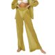 thumbnail image 4 of Txlixc Blusa de botón transparente de manga larga y pantalones de piernas anchas para mujeres Txlixc  moda, 4 of 10