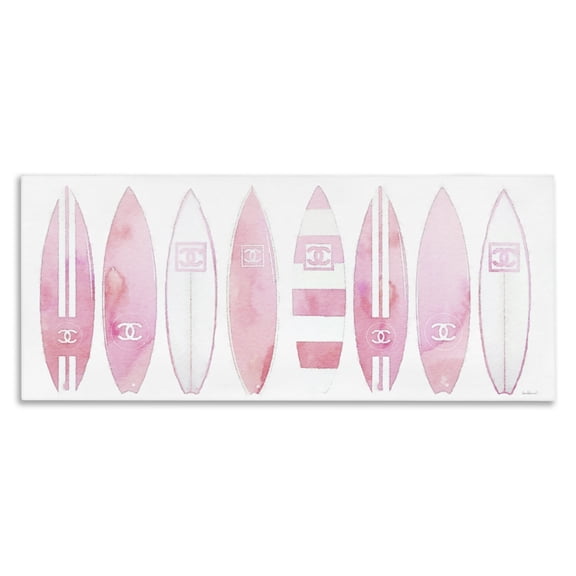 Stupell Industries Contemporary Nautical Glam Fashion Surfboards Canvas Art, 24 x 10, by Amanda Greenwood