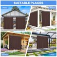 thumbnail image 6 of Lapalife Outdoor Curtain for Patio Waterproof Extra Wide, Tap Top Blackout Curtain Thermal Insulated Drapes, 1 Panel, 100''x 96'', Brown, 6 of 8