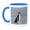 Blue/White, variant on 3drose, Magellanic Penguin on Beach Leaving the Ocean. Falkland Islands, 11oz Two-tone Red Mug