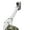 Chrome, variant on Wall-Mounted Adjustable Curved Shower Rod, White Finish