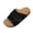 Black_018, variant on Women's Adjustable Dual Band Suede Cork Slide Sandals Ergonomic Contoured Insole Lightweight Anti Slip Summer Casual Outdoor Walking Footwear Khaki 8.5（EU-41）