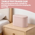 thumbnail image 2 of Mini Trash Can with Lid, Pop-up Small for Office Desk Tiny Waste Basket Pink, 2 of 6