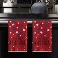 thumbnail image 3 of Sm:)e Star God Bless America 4th of July Kitchen Dish Towels Set of 2 18x26 Inch, Red, Soft & Absorbent Patriotic Independence Day Washcloth, 3 of 7