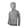 thumbnail image 3 of Donemore Men's Mesh Hollow-out Hooded Long Sleeve Top Solid Color Casual Breathable Streetwear Design Modern Urban Male Apparel, 3 of 3