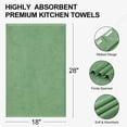 thumbnail image 5 of Simmore Premium Kitchen Towels, 100% Cotton Dish Towels for Drying Dishes, Ultra Soft Absorbent Ribbed Terry Towels Set with Hanging Loop, 18"x 28", 8 Pack, Grass Green, 5 of 10
