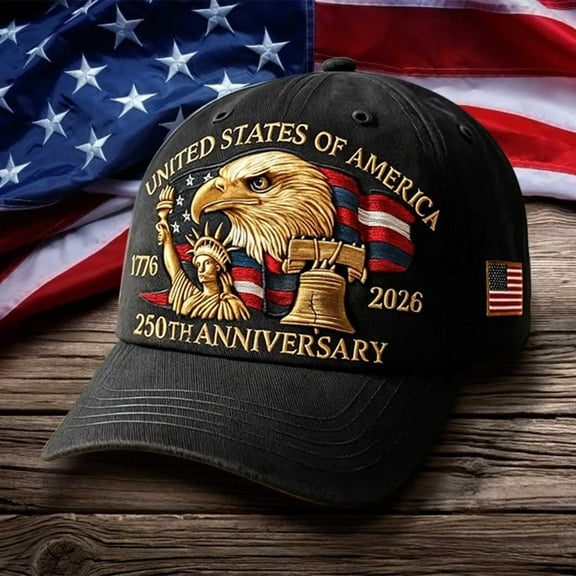 America 250 Year Anniversary Collector’s Cap, Retro Washed Baseball Hat, Adjustable Patriotic Tribute Style, Celebrate U.S. 1776–2026 Historic Commemoration