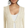 thumbnail image 4 of No Boundaries Juniors Pointelle Duster, Sizes XS-3XL, 4 of 5