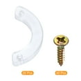 thumbnail image 3 of Paradas de cajón, tapones de cajón de plástico PVC, tapón antideslizante semicurvado claro con tornillos, 20, 3 of 6