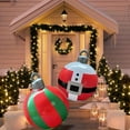 thumbnail image 5 of Bola inflable navideña decorada para exteriores, 55 cm, PVC, bolas gigantes grandes, decoraciones para árboles de Navidad, juguete sin adorno de luz, 5 of 5