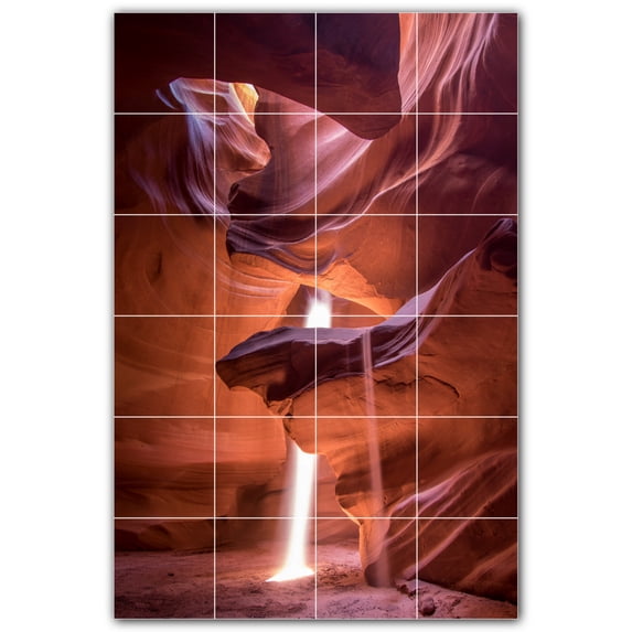Picture-Tiles.com: Canyon Ceramic Tile Wall Mural WAL500347-46M. 24"W x 36"H using (24) 6" x 6" Ceramic Tiles-Satin Finish