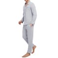 thumbnail image 2 of MintLimit Women's Solid Long Sleeve Button Up Shirt and Pants with Pockets Lounge Sleepwear Pajamas Set Pyjamas, 2 of 5
