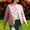 Pink, variant on Olyvenn Womens Round Neck Sequin Accent Short Fuzzy Open Jacket, Long Sleeve Dual Side Pockets Oversized Silhouette for Evening Gatherings Downtown Dates Pink XXXXL