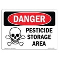 thumbnail image 1 of SignMission OS-DS-A-1218-L-1522 12 x 18 in. OSHA Danger Sign - Pesticide Storage Area, 1 of 1