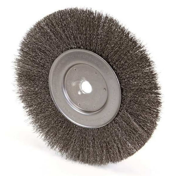 Weiler Crimped Wire Wheel Wire Brush, Arbor, 10" 93494