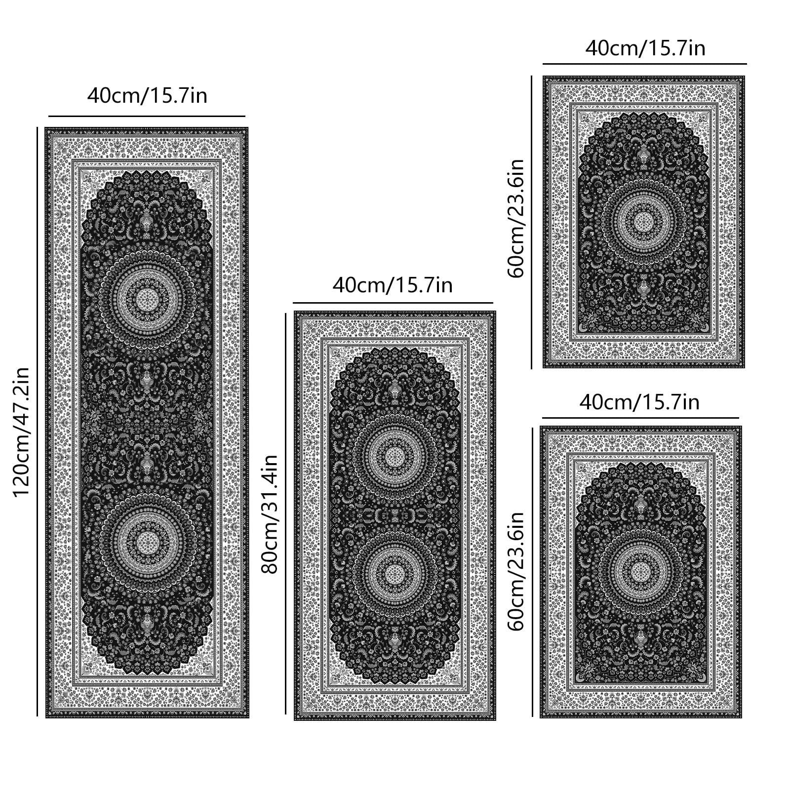 PALIFEUR Bathroom Rugs Sets, Non-Slip Bath Mat Set 4 Piece, Soft Comfortable Washable Bathroom Mat Set, Quicker Dry Bathroom Rug with Toilet Rug