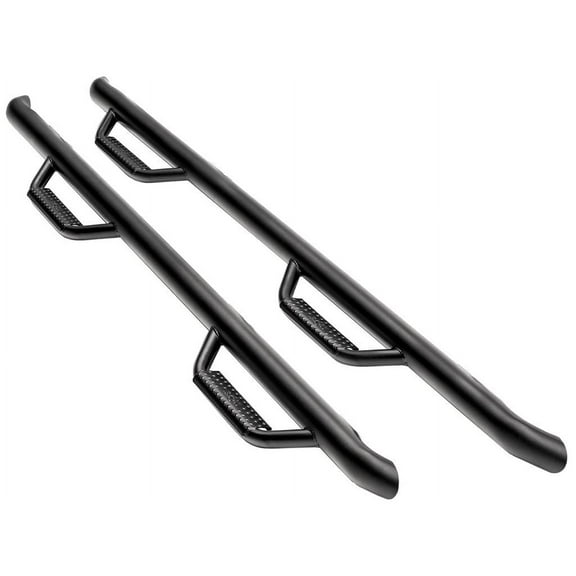 N-Fab by RealTruck Nerf Steps for Toyota Tacoma | Wheel-to-Wheel w/ Bed Access, Heavy Duty Steel, Textured Black Fits 2016-2022 Toyota Tacoma Double Cab 6' Standard Bed, SRW Gas Clearance