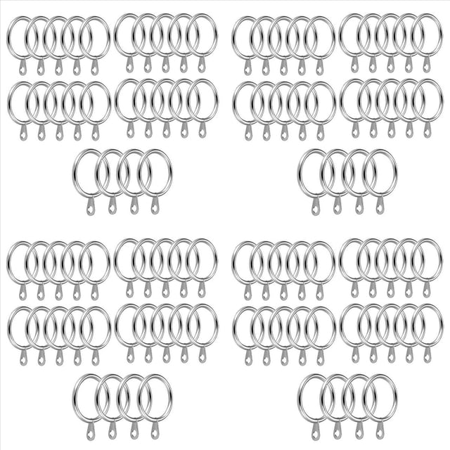 Paquete de 96 Anillos de Cortina de Metal, Ojales de 30 mm de DiáMetro Interno para Barras de Cortina, Barras y Cortinas, Plateado