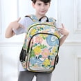 thumbnail image 6 of FORMRS Unisex School Backpack 17" Student Travel Bag with Laptop Compartment, Blue Floral Wave, 6 of 7