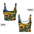 thumbnail image 6 of Uemuo Starry Sky Sunflower Pattern Women's Sports Bra - High Impact Support, Breathable, and Comfortable Athletic Bra for Running, Yoga, and Workouts, 6 of 9