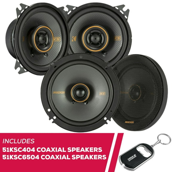 New Kicker KS-Series 51KSC404 4" Coaxial Speakers & 51KSC6504 6.5" Coaxial Speakers