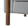 thumbnail image 5 of Modern Indoor Teddy Frabic Upholstered Club Arm Chair, Gray, 5 of 9