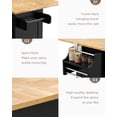 thumbnail image 6 of Aiho 45.5'' Kitchen Island Cart with Storage , Rolling Kitchen Island with Folding Drop Leaf Breakfast Bar for Dining Room, Black, 6 of 9