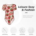 thumbnail image 4 of Balery Cute Strawberry Body de cuello redondo de manga corta para mujer Tops de manga corta Tops básicos-Small, 4 of 7
