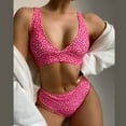thumbnail image 2 of Aayomet High Waisted Bikini Bottom Women Print Bikinis Swimsuit Push Up Bikini Set Two Pieces Beach Bathing Suit Swimwear,Hot Pink M, 2 of 5