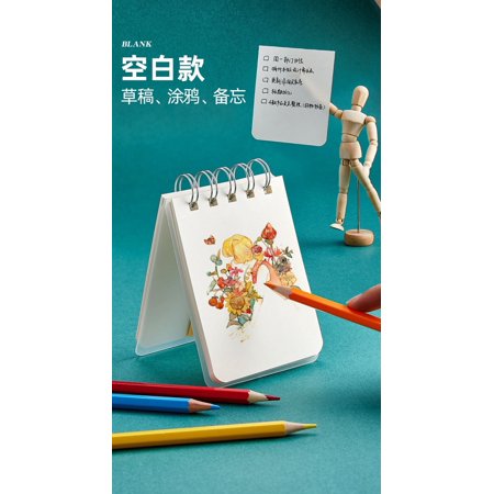 DIAEDGE 4pcs Mini Notepads Office Supplies Work Notepad Small Notepad Mini Planner Book Portable Notepad For Workers Teachers And Students (A7, 80 Pages/book)