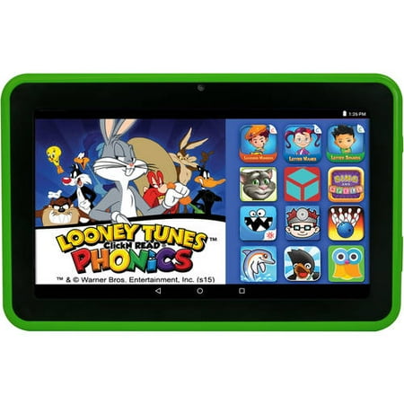HighQ Learning Tab 7" Kids Tablet 16GB Intel Atom Processor Preloaded with Learning Apps & Games Green