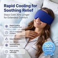 thumbnail image 4 of Cooling Gel Eye Mask Sleep, Cold Compress for Puffy Eyes & Migraine Relief - Reusable Weighted Sleeping Mask for Dark Circles, After Surgery Recovery, Eye Care, Ice Pack for Face (Blue), 4 of 7