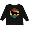 thumbnail image 3 of Inktastic Sheltie Dog Gift Retro Boys or Girls Long Sleeve Toddler T-Shirt, 3 of 5