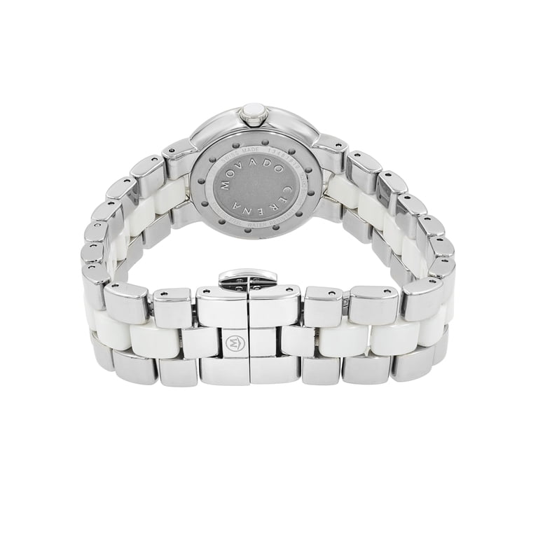 Movado Cerena White Dial Diamond Steel Ceramic Ladies Quartz  display picture 1