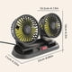 thumbnail image 5 of Ventilador de coche ajustable de doble cabeza a 360° con clip - motor sin escobillas de bajo ruido, control de 2 velocidades para la ventilación y circulación del aire, 5 of 6