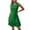 Green, variant on Women's Sleeveless Dresses Casual Smocked Ruffle Hem for Party Casual Cocktail Mini Dresses