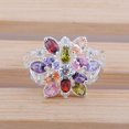 thumbnail image 6 of tasrioml Women Multicolor Cubic Zirconia Inlaid Ring Wedding Engagement Jewelry Gift, 6 of 7
